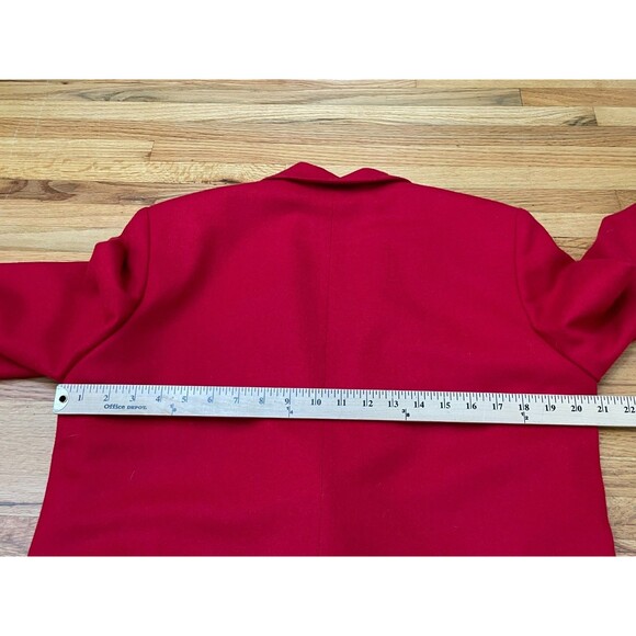 Vintage Pendleton Women's 12P Red Blazer 100% Wool Basic Classic  Preppy Career - Picture 5 of 10